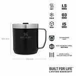 Kubek kempingowy z pokrywką Stanley  Camp Mug 0,35L - Czarny - 2