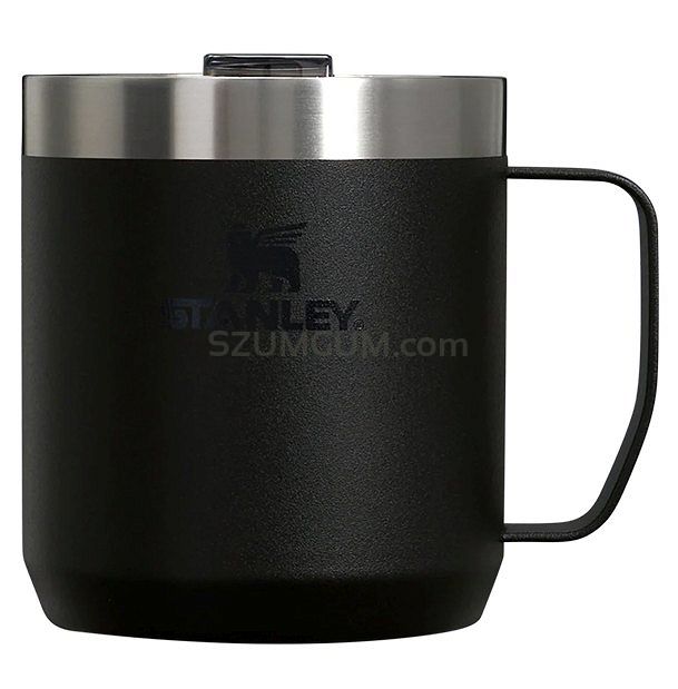 Kubek kempingowy z pokrywką Stanley Camp Mug 0,35L - Czarny