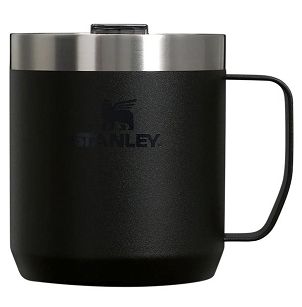Kubek kempingowy z pokrywką Stanley Camp Mug 0,35L - Czarny