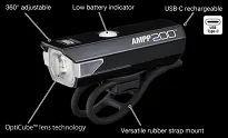 Lampa przednia CatEye AMPP 200 HL-EL042RC USB-C - 7
