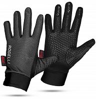 Rogelli LAVAL - cienkie rękawiczki sportowe, czarne
