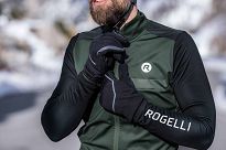 Lekko ocieplane rękawiczki rowerowe Rogelli APEX z żelowymi poduszkami, czarne - 5