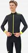 Bluza rowerowa Rogellii CORE z oddychającymi bokami, czarno-odblaskowo żółta - 3