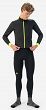 Bluza rowerowa Rogellii CORE z oddychającymi bokami, czarno-odblaskowo żółta - 5