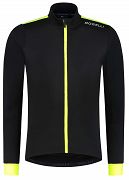 Bluza rowerowa Rogellii CORE z oddychającymi bokami, czarno-odblaskowo żółta
