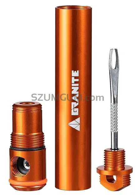 Zestaw do naprawy opon tubeless z pompką CO2 - Granite Suture Aero - orange