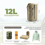 Ultralekki wodoodporny worek kompresyjny Qunature H54 olive/khaki - dostępny w 3 rozmiarach - 11