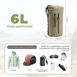 Ultralekki wodoodporny worek kompresyjny Qunature H54 olive/khaki - dostępny w 3 rozmiarach - 9