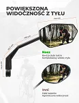Lusterko rowerowe Rockbros F-253A z regulacją 360° i szkłem HD - 4