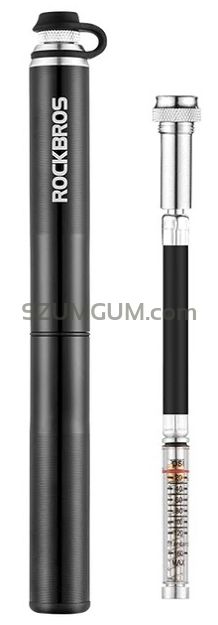 Mini pompka z wężykiem i manometrem Rockbros JG-PB-004 - 160psi - 11 bar