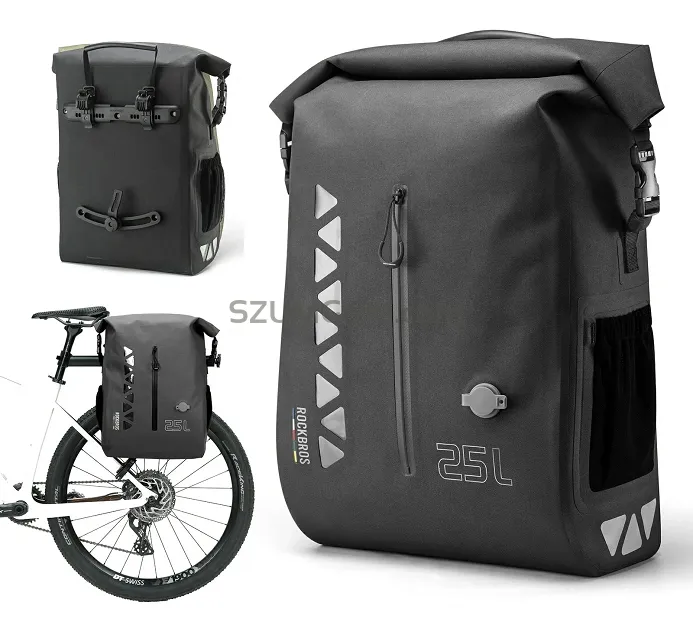 Wodoszczelna sakwa na bagażnik Rockbros TL-153 Road to Sky 25 L - czarna