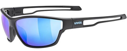 Okulary sportowe UVEX Sportstyle 806 - black matt / mirror blue