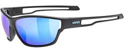 Okulary sportowe UVEX Sportstyle 806 - black matt / mirror blue