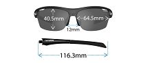 Okulary TIFOSI INTENSE gloss black (1szkło Smoke 15,4% transmisja światła) - 5
