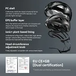 Kask rowerowy Rockbros LK-66 - czarny połysk - 4