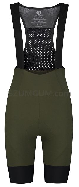 Damskie spodenki kolarskie Rogelli SIGNATURE z żelową wkładką - khaki