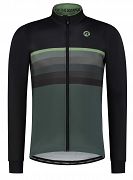 Softshellowa kurtka rowerowa z oddychającą tylną częścią Rogelli HERO II, czarno-zielona
