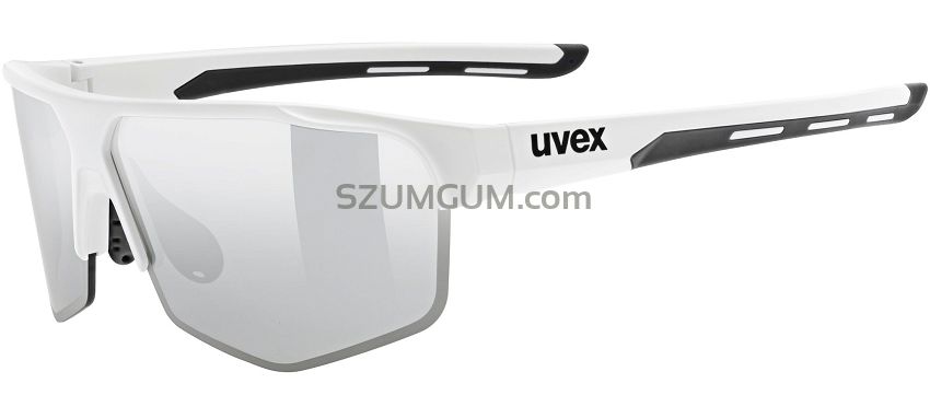 Okulary sportowe UVEX Axos set - white matt / mirror silver