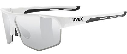 Okulary sportowe UVEX Axos set - white matt / mirror silver
