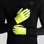 Rogelli LAVAL - cienkie rękawiczki sportowe - fluor-yellow/black - 2