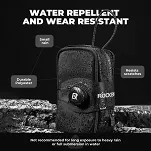 Multifunkcyjna torba podsiodłowa z uchwytem na bidon Rockbros P010 - black check - 10