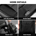 Multifunkcyjna torba podsiodłowa z uchwytem na bidon Rockbros P010 - black check - 13