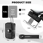 Multifunkcyjna torba podsiodłowa z uchwytem na bidon Rockbros P010 - black check - 15