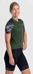 Elegancka damska koszulka kolarska Rogelli LIQUID, khaki-koral - 3