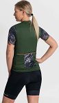 Elegancka damska koszulka kolarska Rogelli LIQUID, khaki-koral - 4