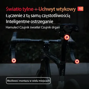 Rockbros R0 - inteligentna lampka  tylna z wieloma możliwościami montażu