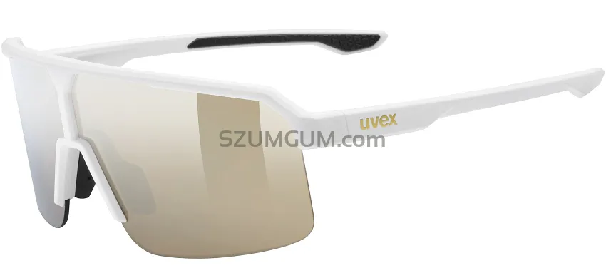 Okulary Uvex Ramp - white matt / mirror gold
