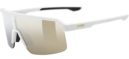 Okulary Uvex Ramp - white matt / mirror gold