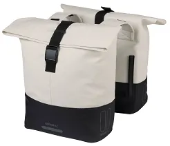 Torba miejska Basil Cove - Double Pannier Bag - 28-32L - off-white/black