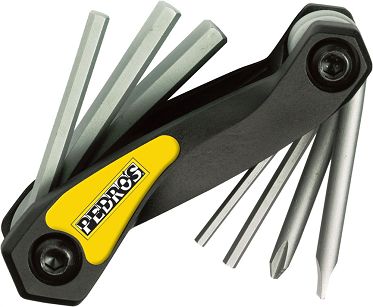 Kluczyk kieszonkowy PEDRO'S FOLDING HEX SET Screwdrivers, imbusy + śrubokręt