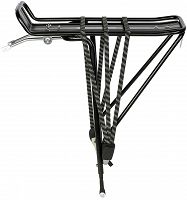 Bagażnik aluminiowy tylny uniwersalny, regulowany do rowerów z kołami 26 - 29 cali z hamulcami v-brake oraz tarczowymi